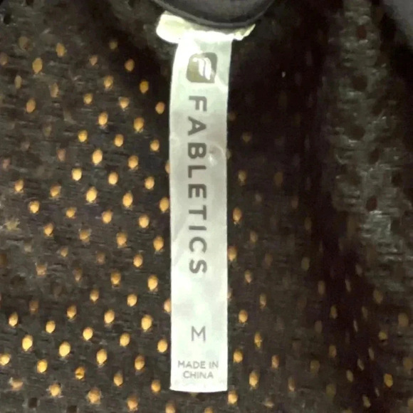 FABLETICS Tia Bomber Jacket Size M Black Neoprene Floral Print Pockets M… - Picture 11 of 11